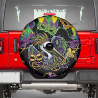 Mardi Gras Pelican Spare Tire Cover On Tuesdays We Wear Beads - Wonder Print Shop