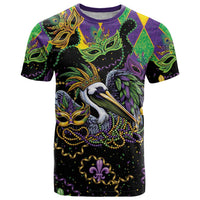 Mardi Gras Pelican T Shirt On Tuesdays We Wear Beads - Wonder Print Shop