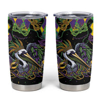 Mardi Gras Pelican Tumbler Cup On Tuesdays We Wear Beads - Wonder Print Shop