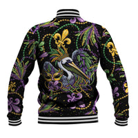 Mardi Gras Pelican Baseball Jacket Throw me Something Mister! - Wonder Print Shop