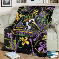 Mardi Gras Pelican Blanket Throw me Something Mister! - Wonder Print Shop
