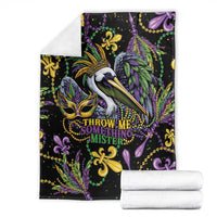 Mardi Gras Pelican Blanket Throw me Something Mister! - Wonder Print Shop