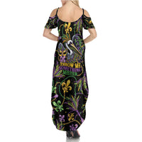 Mardi Gras Pelican Family Matching Summer Maxi Dress and Hawaiian Shirt Throw me Something Mister! - Wonder Print Shop