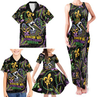 Mardi Gras Pelican Family Matching Tank Maxi Dress and Hawaiian Shirt Throw me Something Mister! - Wonder Print Shop