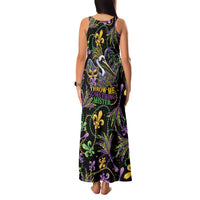 Mardi Gras Pelican Family Matching Tank Maxi Dress and Hawaiian Shirt Throw me Something Mister! - Wonder Print Shop