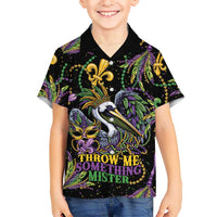 Mardi Gras Pelican Hawaiian Shirt Throw me Something Mister! - Wonder Print Shop
