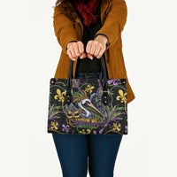 Mardi Gras Pelican Leather Bag Throw me Something Mister! - Wonder Print Shop