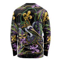 Mardi Gras Pelican Long Sleeve Shirt Throw me Something Mister! - Wonder Print Shop