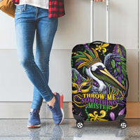 Mardi Gras Pelican Luggage Cover Throw me Something Mister! - Wonder Print Shop