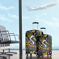 Mardi Gras Pelican Luggage Cover Throw me Something Mister! - Wonder Print Shop