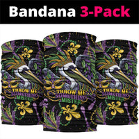 Mardi Gras Pelican Neck Gaiter Throw me Something Mister! - Wonder Print Shop
