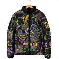 Mardi Gras Pelican Padded Jacket Throw me Something Mister! - Wonder Print Shop