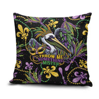 Mardi Gras Pelican Pillow Cover Throw me Something Mister! - Wonder Print Shop