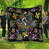 Mardi Gras Pelican Quilt Throw me Something Mister! - Wonder Print Shop