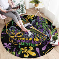 Mardi Gras Pelican Round Carpet Throw me Something Mister! - Wonder Print Shop