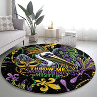 Mardi Gras Pelican Round Carpet Throw me Something Mister! - Wonder Print Shop