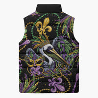 Mardi Gras Pelican Sleeveless Puffer Jacket Throw me Something Mister! - Wonder Print Shop