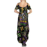 Mardi Gras Pelican Summer Maxi Dress Throw me Something Mister! - Wonder Print Shop