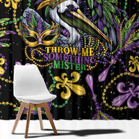 Mardi Gras Pelican Window Curtain Throw me Something Mister! - Wonder Print Shop