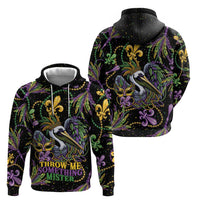Mardi Gras Pelican Zip Hoodie Throw me Something Mister! - Wonder Print Shop