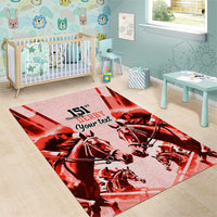 Personalized Kentucky Horse Racing Area Rug Happy 151st Anniversary Red Style LT9