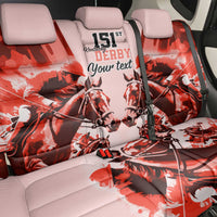 Personalized Kentucky Horse Racing Back Car Seat Cover Happy 151st Anniversary Red Style LT9