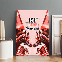 Personalized Kentucky Horse Racing Canvas Wall Art Happy 151st Anniversary Red Style LT9