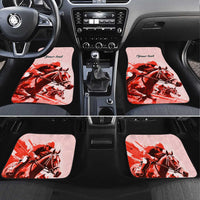Personalized Kentucky Horse Racing Car Mats Happy 151st Anniversary Red Style LT9