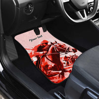 Personalized Kentucky Horse Racing Car Mats Happy 151st Anniversary Red Style LT9