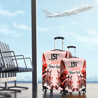 Personalized Kentucky Horse Racing Luggage Cover Happy 151st Anniversary Red Style LT9