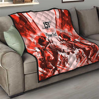 Personalized Kentucky Horse Racing Quilt Happy 151st Anniversary Red Style LT9