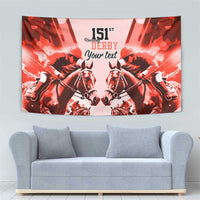 Personalized Kentucky Horse Racing Tapestry Happy 151st Anniversary Red Style LT9