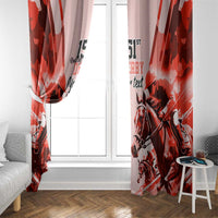 Personalized Kentucky Horse Racing Window Curtain Happy 151st Anniversary Red Style LT9