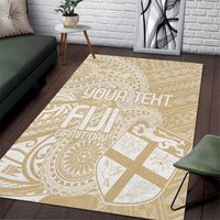 Custom Indo Fijians Area Rug Fiji ke Hindustani Polyneisan Paisley Beige Style LT9 - Wonder Print Shop