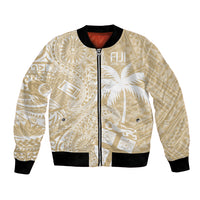 Custom Indo Fijians Bomber Jacket Fiji ke Hindustani Polyneisan Paisley Beige Style LT9 - Wonder Print Shop