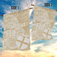 Custom Indo Fijians Garden Flag Fiji ke Hindustani Polyneisan Paisley Beige Style - Wonder Print Shop