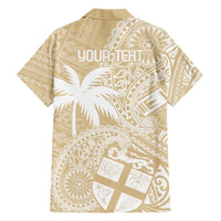 Custom Indo Fijians Hawaiian Shirt Fiji ke Hindustani Polyneisan Paisley Beige Style - Wonder Print Shop