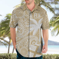 Custom Indo Fijians Hawaiian Shirt Fiji ke Hindustani Polyneisan Paisley Beige Style - Wonder Print Shop