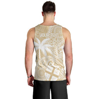 Custom Indo Fijians Men Tank Top Fiji ke Hindustani Polyneisan Paisley Beige Style - Wonder Print Shop