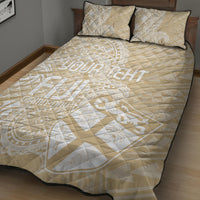 Custom Indo Fijians Quilt Bed Set Fiji ke Hindustani Polyneisan Paisley Beige Style - Wonder Print Shop