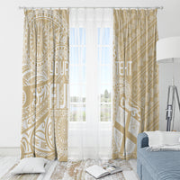 Custom Indo Fijians Window Curtain Fiji ke Hindustani Polyneisan Paisley Beige Style - Wonder Print Shop