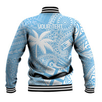 Custom Indo Fijians Baseball Jacket Fiji ke Hindustani Polyneisan Paisley Blue Style LT9 - Wonder Print Shop