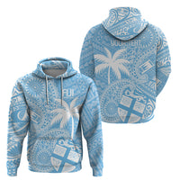 Custom Indo Fijians Hoodie Fiji ke Hindustani Polyneisan Paisley Blue Style - Wonder Print Shop