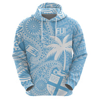 Custom Indo Fijians Hoodie Fiji ke Hindustani Polyneisan Paisley Blue Style - Wonder Print Shop