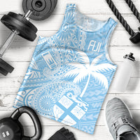 Custom Indo Fijians Men Tank Top Fiji ke Hindustani Polyneisan Paisley Blue Style - Wonder Print Shop