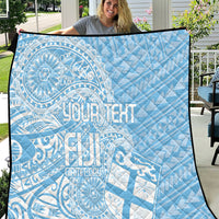 Custom Indo Fijians Quilt Fiji ke Hindustani Polyneisan Paisley Blue Style - Wonder Print Shop