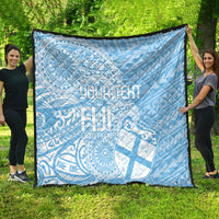 Custom Indo Fijians Quilt Fiji ke Hindustani Polyneisan Paisley Blue Style - Wonder Print Shop