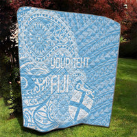 Custom Indo Fijians Quilt Fiji ke Hindustani Polyneisan Paisley Blue Style - Wonder Print Shop