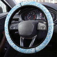 Indo Fijians Steering Wheel Cover Fiji ke Hindustani Polyneisan Paisley Blue Style - Wonder Print Shop