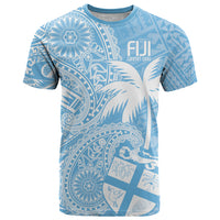 Custom Indo Fijians T Shirt Fiji ke Hindustani Polyneisan Paisley Blue Style - Wonder Print Shop